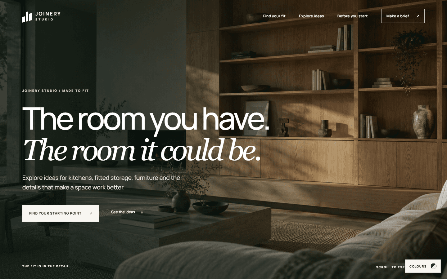 Joinery Studio bespoke joinery theme preview
