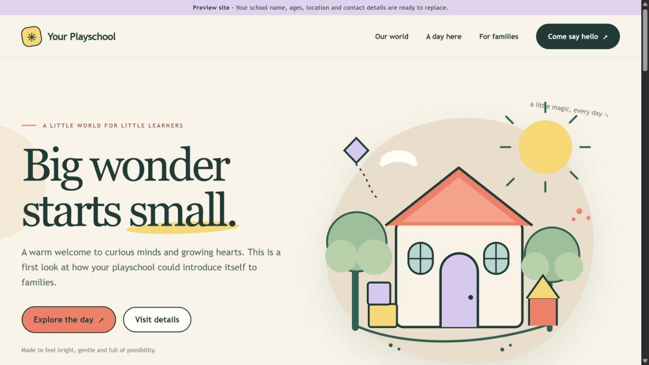 Big Wonder Playschool playschool and nursery theme preview