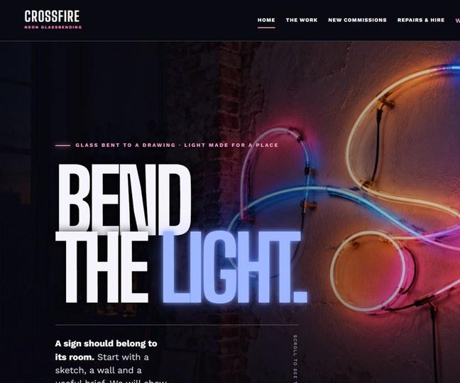 Crossfire Neon website preview