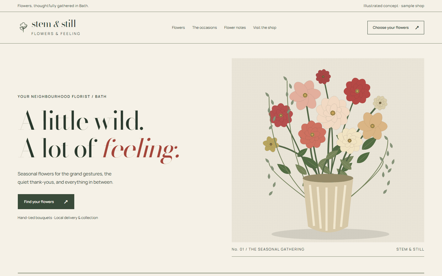 Stem & Still florist theme preview