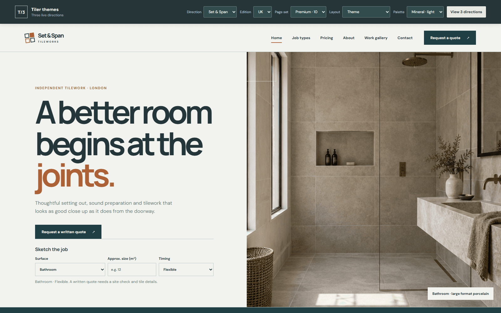 Set & Span tiler theme preview