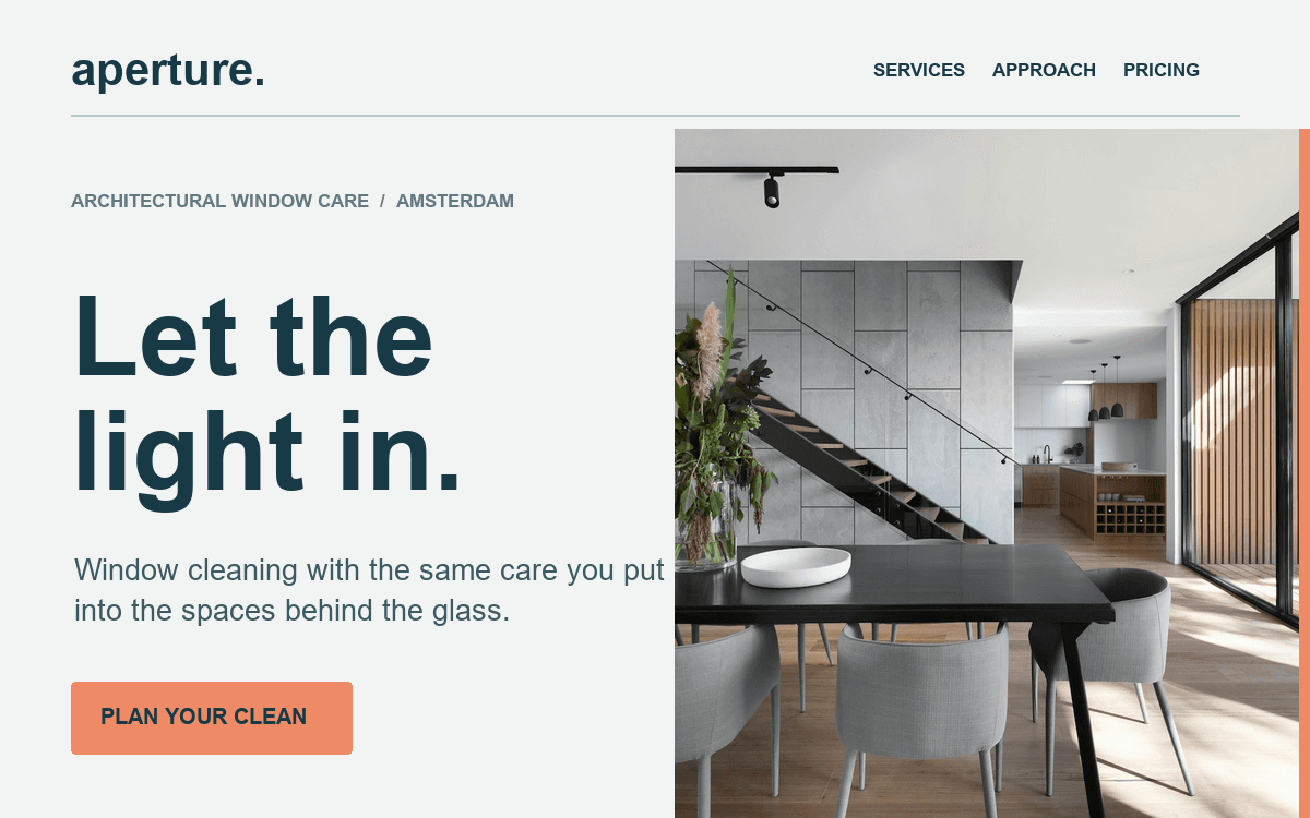 Aperture window cleaning theme preview