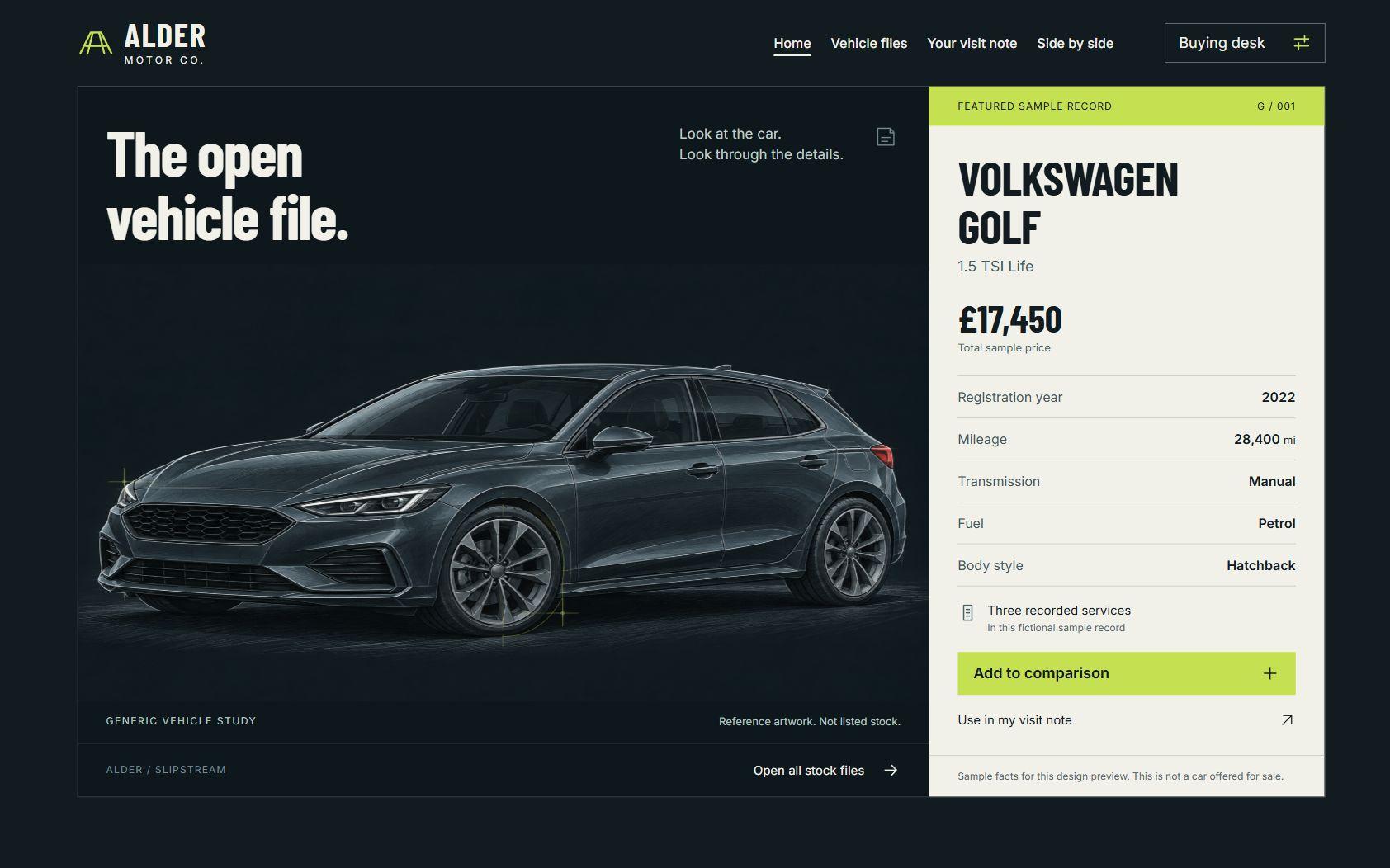 Slipstream car dealership theme preview