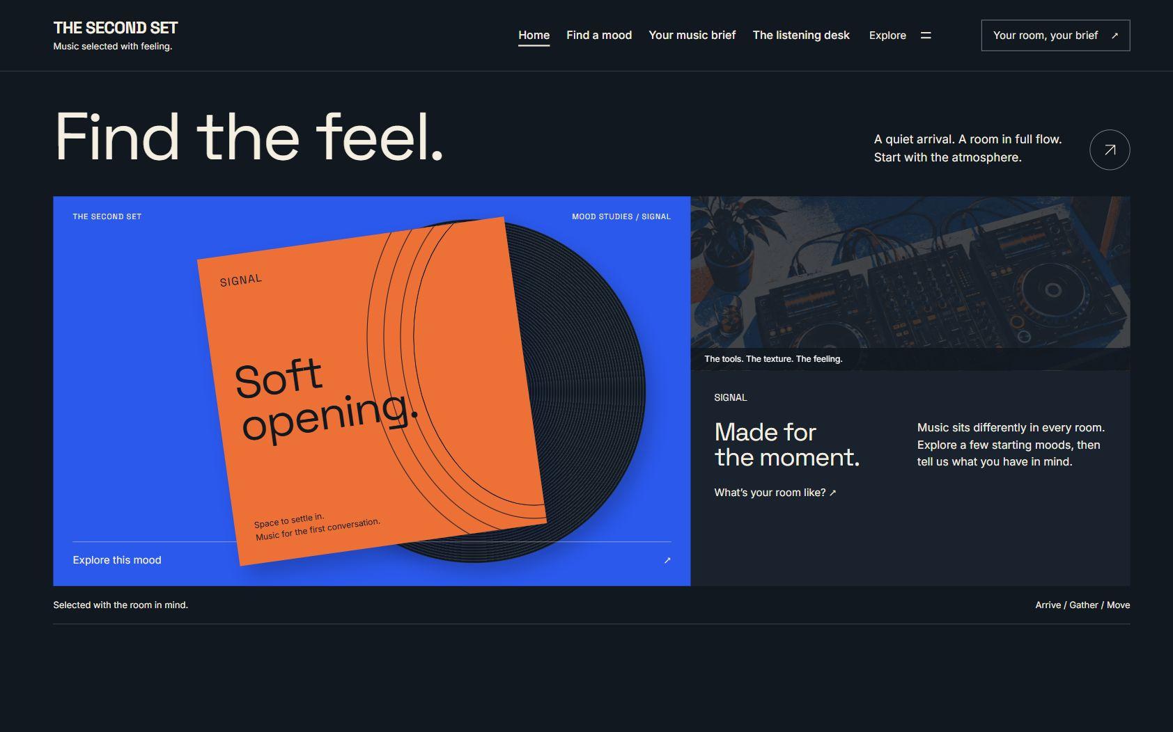 The Second Set — Signal musician / band / dj theme preview