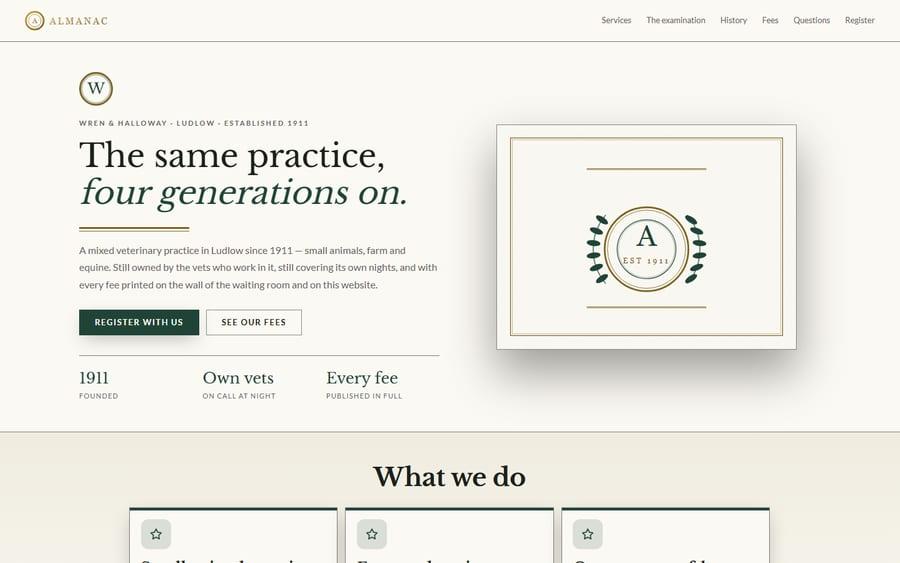 Almanac website preview