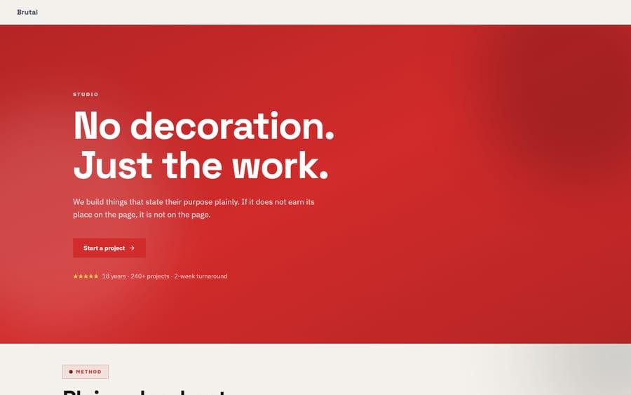 Brutal website preview