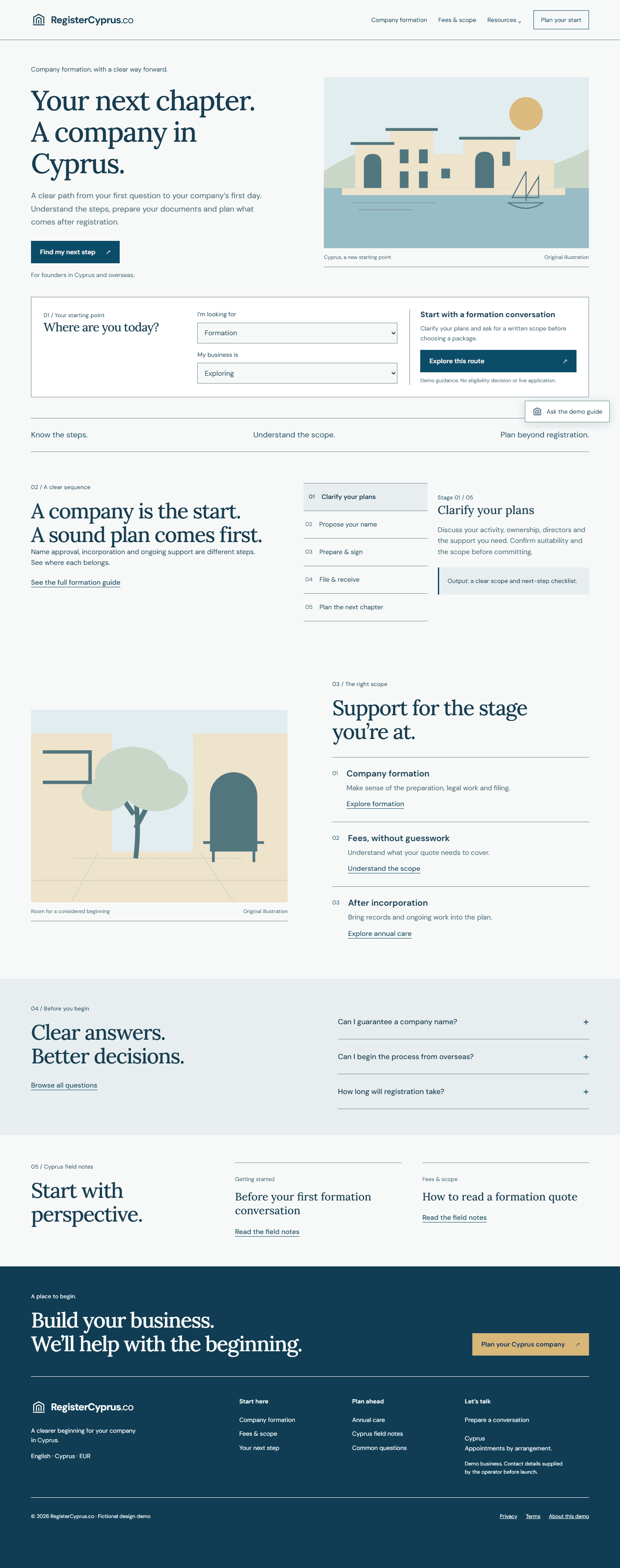 RegisterCyprus.co — Harbour website preview