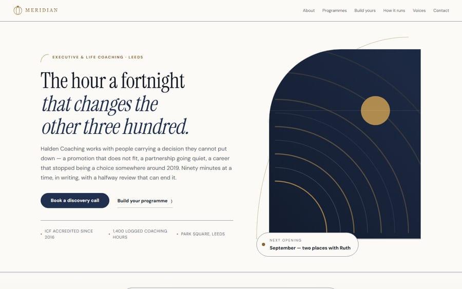 Meridian website preview