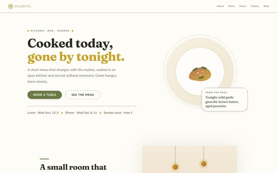 Plateful website preview