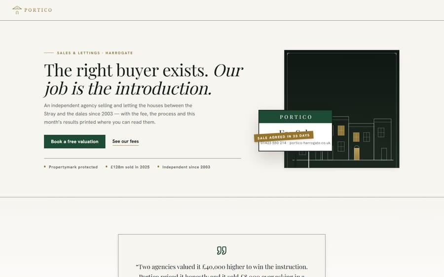 Portico website preview
