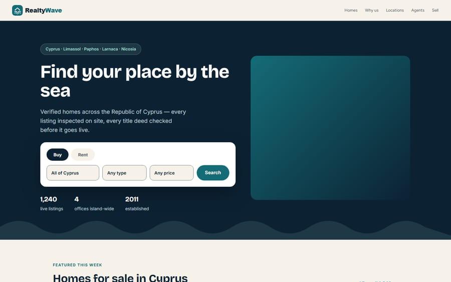 RealtyWave website preview