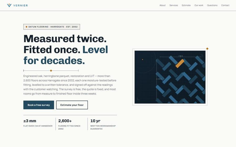 Vernier website preview