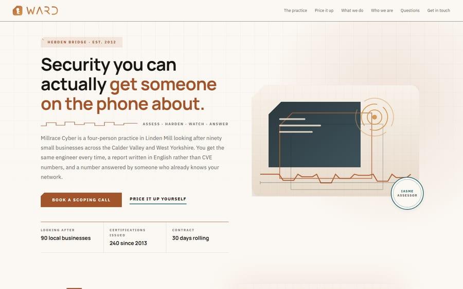 Ward website preview