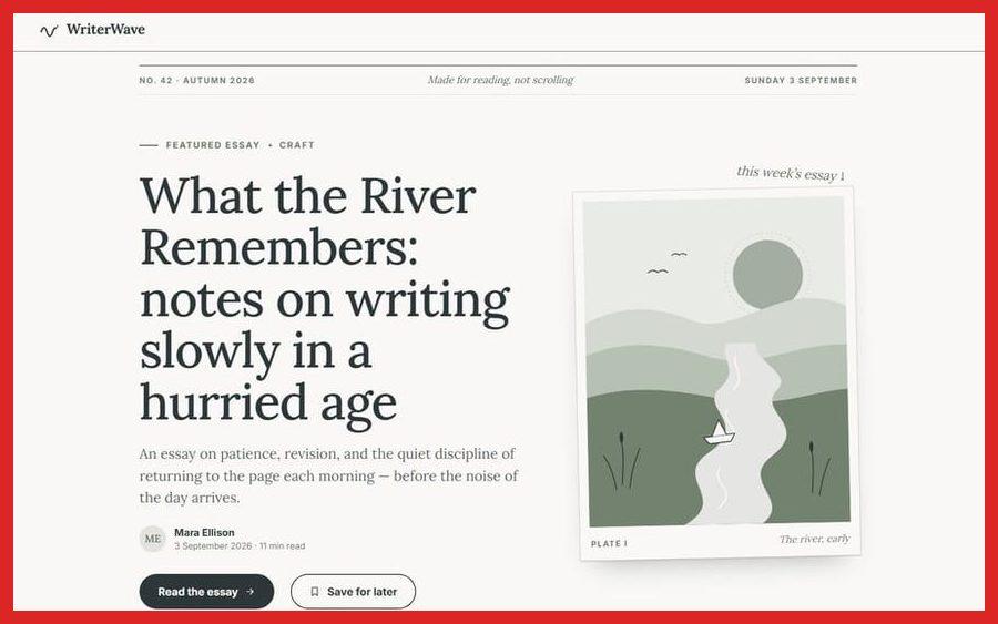 WriterWave website preview