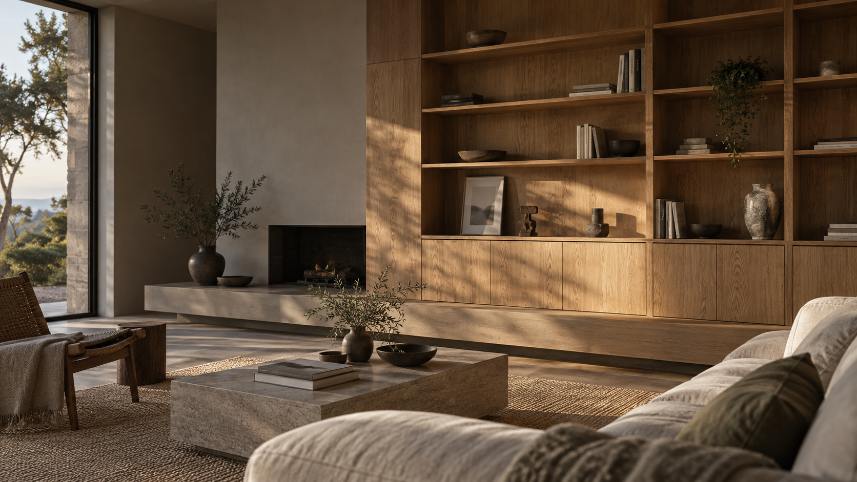 Illustrative oak fitted storage