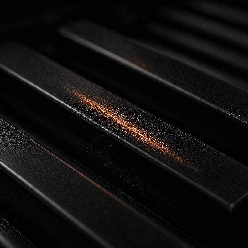 Close photograph of black piano keys