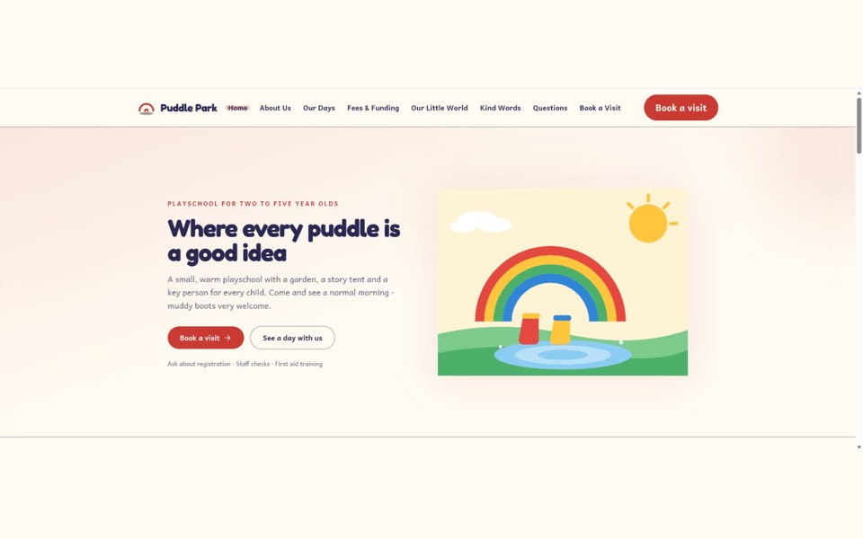 Puddle Park homepage preview